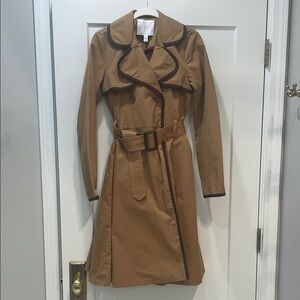 Women's Tan Anthropology Trench Coat